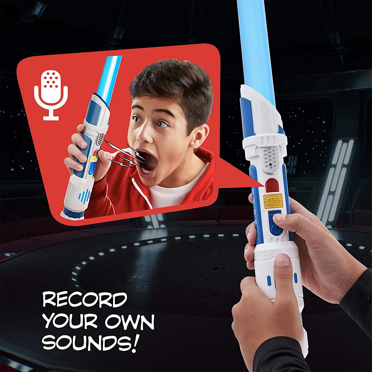 Espada láser retráctil de energía eléctrica para niños el último despertar de la fuerza de Kelloren de Star Wars juguete de sable láser de sonido luminoso 